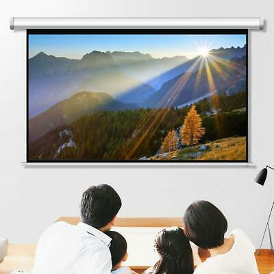 Leadzm 84 Inch HD Pull Down Manual Projector Screen Projection 16:9 - White