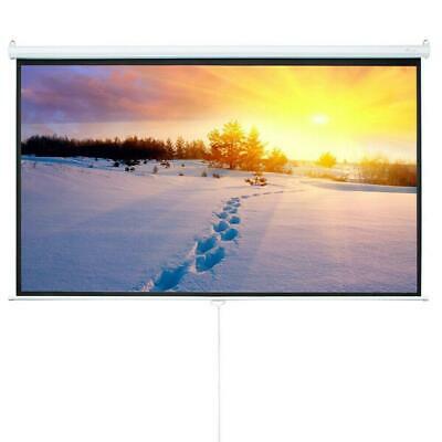 84 in 16:9 Projector Projection Screen Pull Down 1:3 Gain Home Theater Movie