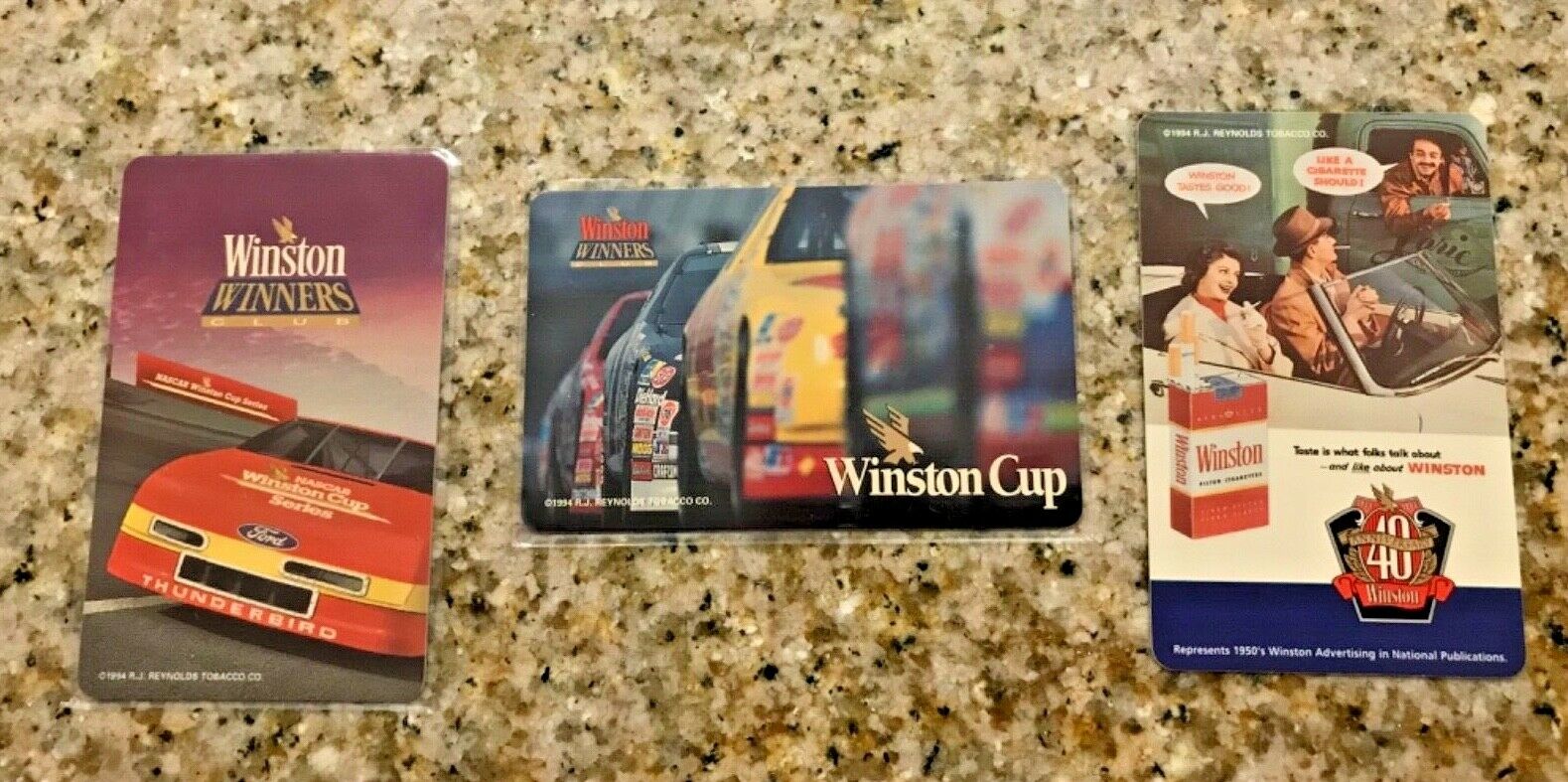 NASCAR Winston Cup Winner's Series Reynolds Tobacco Promo Set 3 Phone Card 1994
