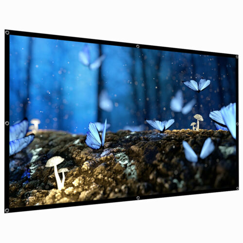 60"/120"/150" Portable Foldable Wall Projector Screen 16:9 Home Theater Outdoor