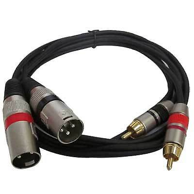 Seismic Audio - Dual Xlr Male To Dual Rca Male 5' Patch Cable - New Pro Audio