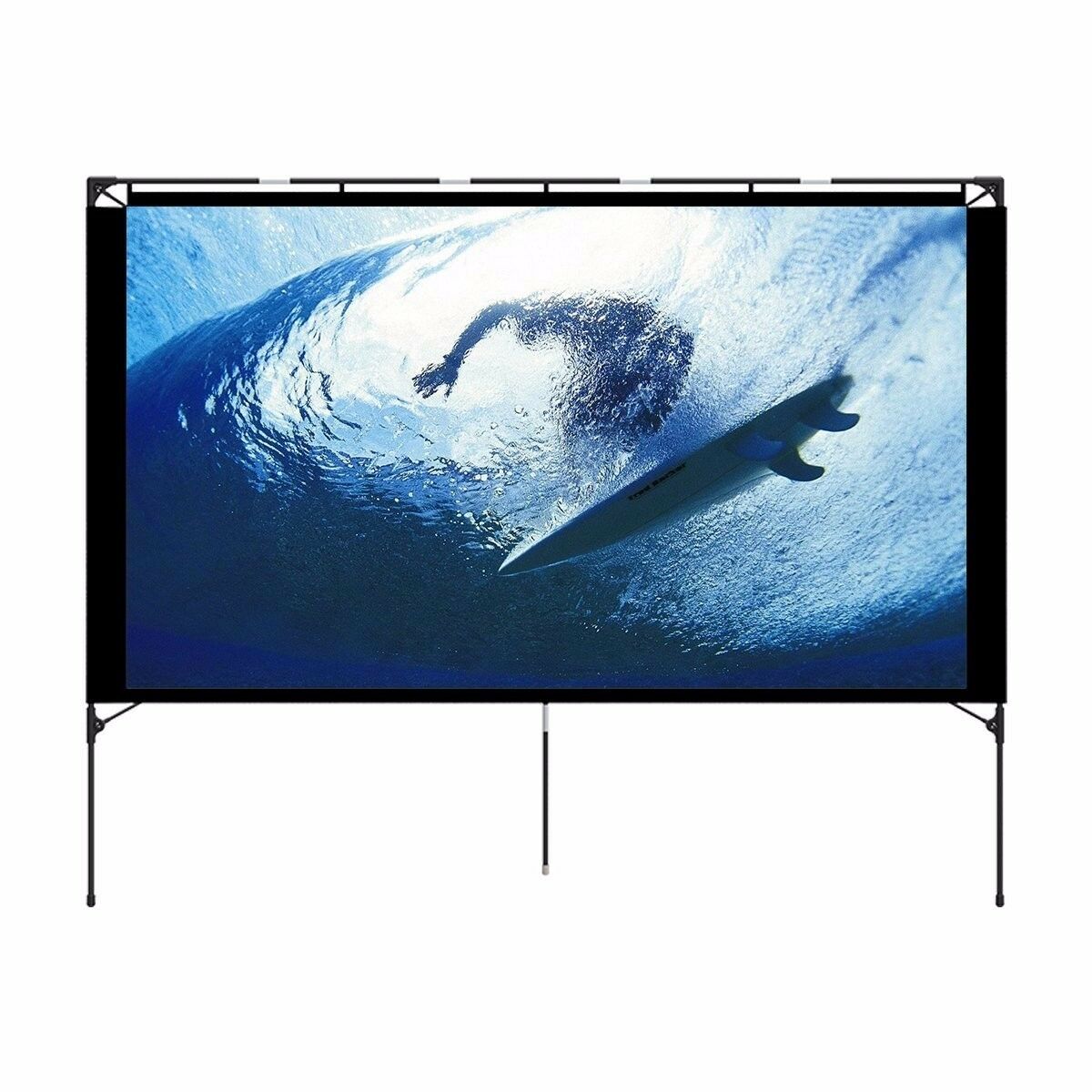 Vamvo Outdoor Projector Screen - Foldable Portable Outdoor Front Movie Screen