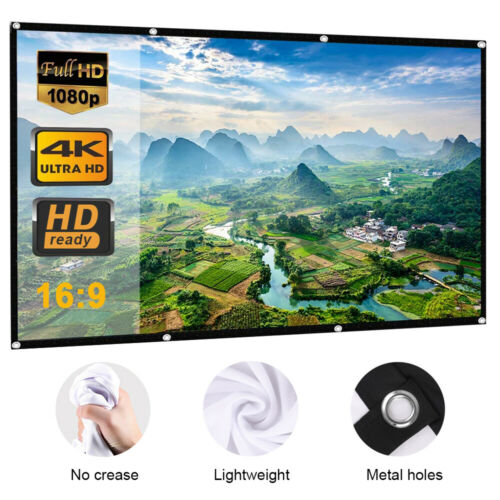 4k 150 Inch 16x9 Hd 3d Tv Projector Screen Outdoor Movie Portable Home Threater
