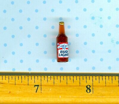 ** 1$ Off Sale ** Dollhouse Miniature Size Light Beer Bottle  # B L