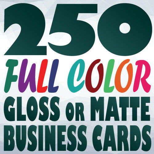 250 Full Color Custom 14pt Business Card Prints | Gloss Or Matte | Two Sides