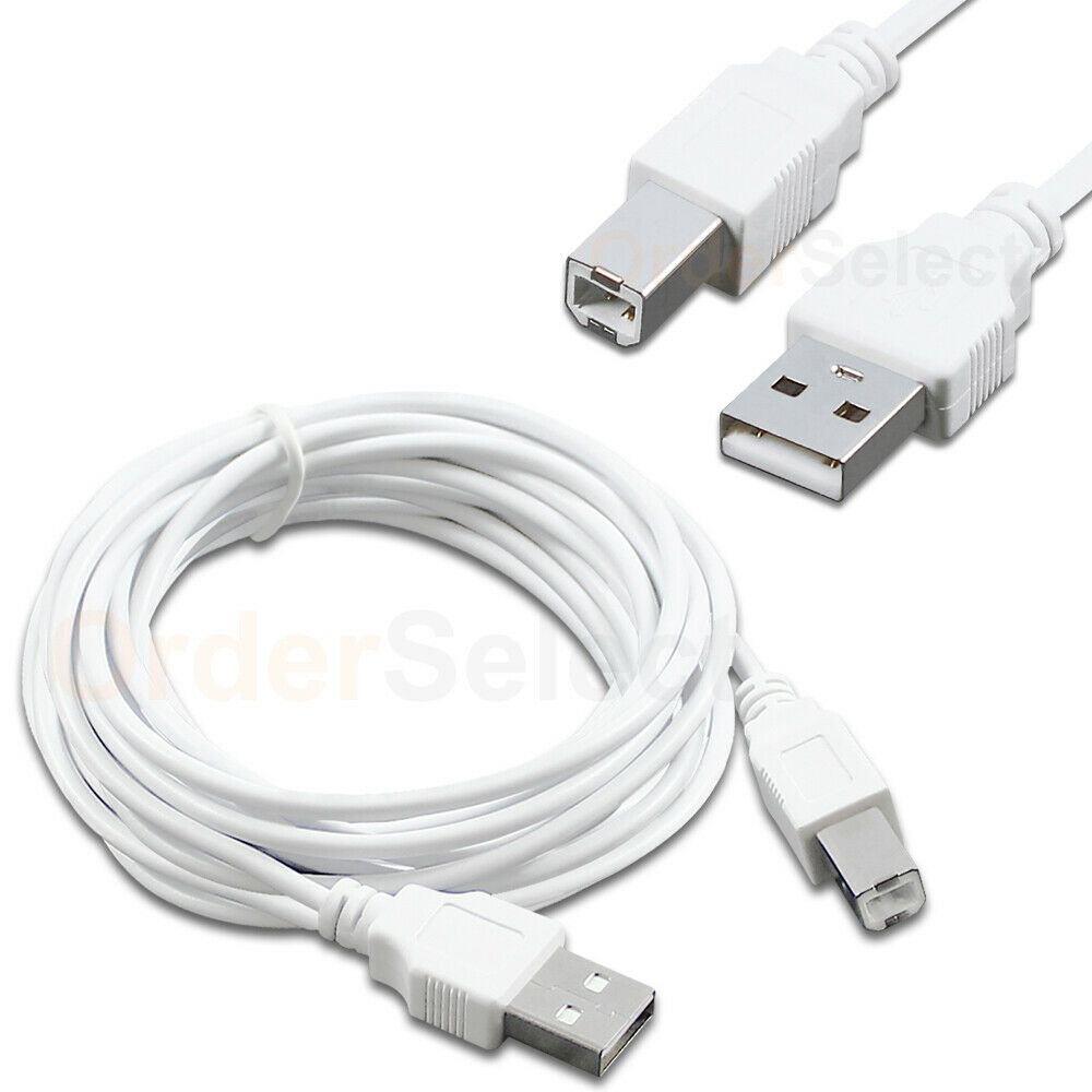 For HP CANON DELL BROTHER PRINTER CABLE CORD USB 2.0 A-B 15FT NEW