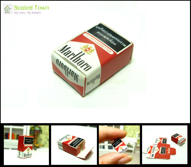 2pcs Dollhouse Miniature 1:6 Cigarette Tobacco Pack Model Bar Room Store Decor