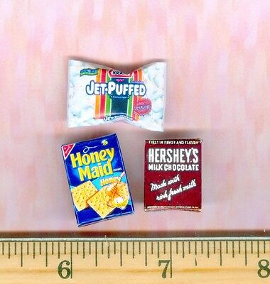 Dollhouse MINIATURE Size 3 Items to make Smores # 2