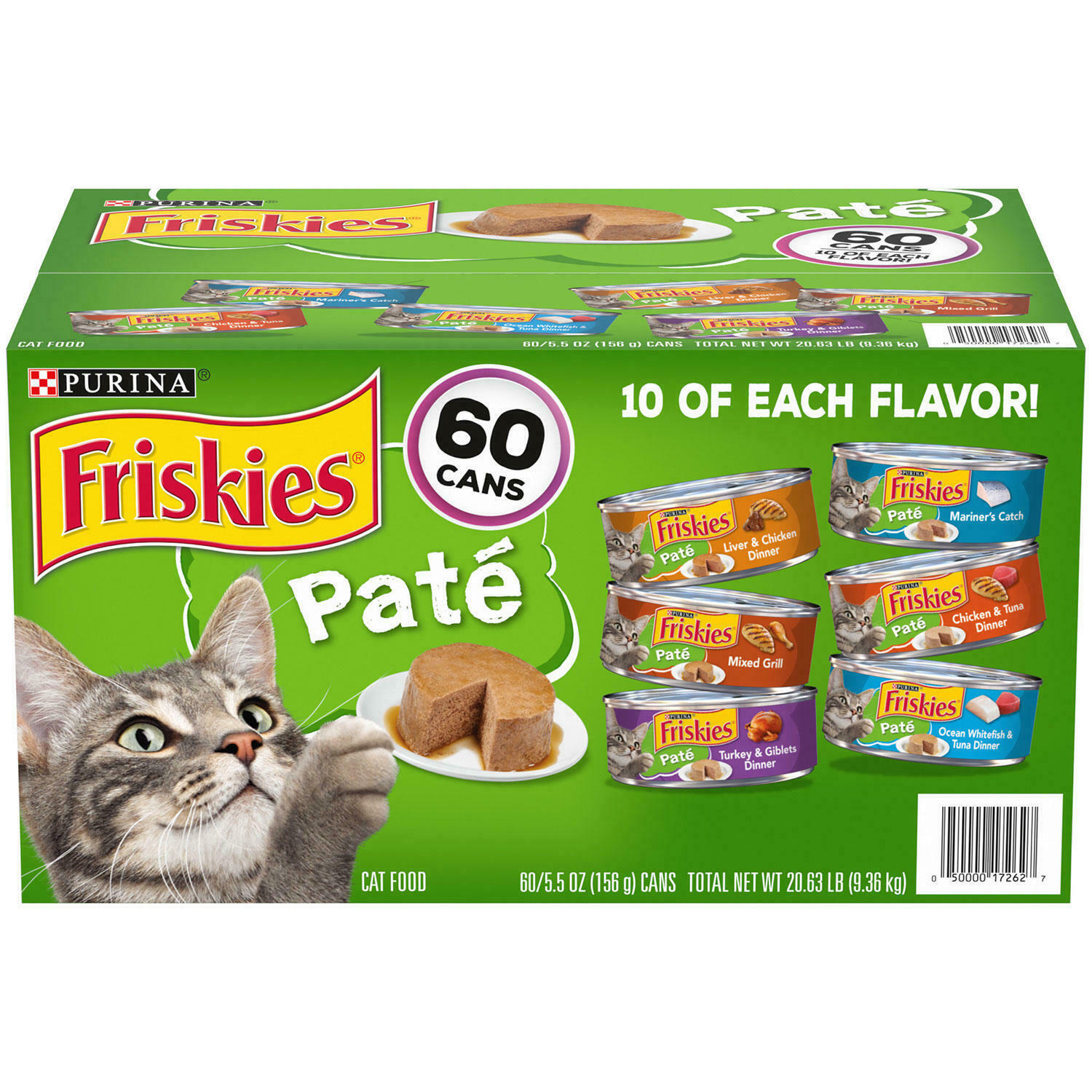 Purina Friskies Pate Wet Cat Food, Variety Pack (5.5 Oz., 60 Ct.) Free Shipping